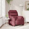 vidaXL Elektrinis atlo&scaron;iamas krėslas, raudonojo vyno spalvos, audinys