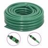 vidaXL Sodo žarna su tvirtinimo detalėmis, žalia, 0,75", 30m, PVC