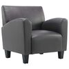 vidaXL Sofa kėdė, pilkos spalvos, dirbtinė oda