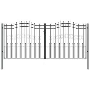 vidaXL Tvora su Kalas ant Vir&scaron;aus KAMPEN 404 x 175 cm Plienas Pilka