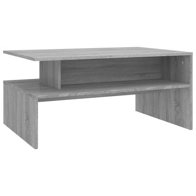 vidaXL Kavos staliukas, pilkas ąžuolo, 90x60x42,5cm, apdirbta mediena