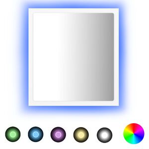 vidaXL Vonios kambario LED veidrodis, baltas, 40x8,5x37cm, akrilas