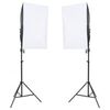 vidaXL Fotostudijos rinkinys su &scaron;viestuvais, fonu ir reflektoriumi