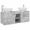 vidaXL Vonios baldų rinkinys 3 vnt. Betono pilka 49,5 x 44,5 x 65 cm