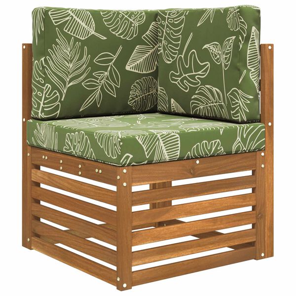 vidaXL Lauko sofa pagalvėlė 3 pcs Lapų dizainas Poliesteris