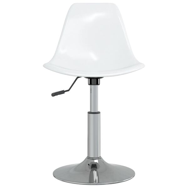 vidaXL Pasukamos valgomojo kėdės, 4vnt., baltos spalvos, PP