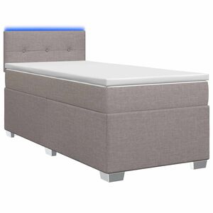 vidaXL Lova su čiužiniu ir LED ap&scaron;vietimu Taupe 80 x 200 cm Audinys