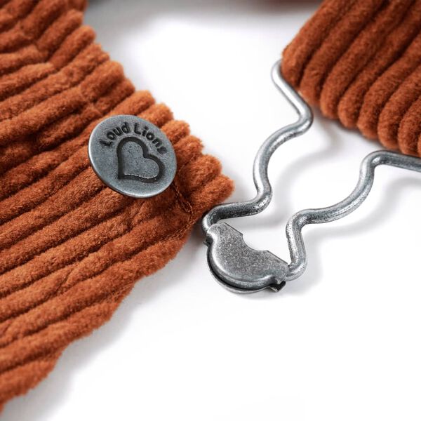 Vaiki&scaron;kas kombinezonas-suknelė, smėlio spalvos, velvetas, 128 dydžio