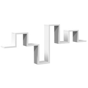 vidaXL Sieninė lentyna, baltos spalvos, 104,5x10x43cm, MDP