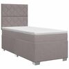 vidaXL Spyruoklinė lova su čiužiniu Taupe 80 x 200 cm Audinys