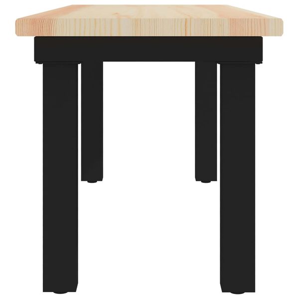 vidaXL Suoliukas, 115x40x45cm, pušies mediena (285166+287686)