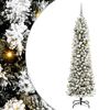 vidaXL Dirbtinė Kalėdų eglutė Balta 210 cm PVC ir Metalas ir Plastikas