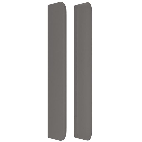 vidaXL Galvūgalis su auselėmis, pilkos, 147x16x118/128cm, dirbtinė oda