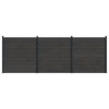vidaXL Tvoros rinkinys 3 vnt. 526 x 186 cm WPC ir aliuminis Juoda