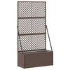 vidaXL Sodo trelių vazonas Ruda 70 x 30 x 135 cm Metalas