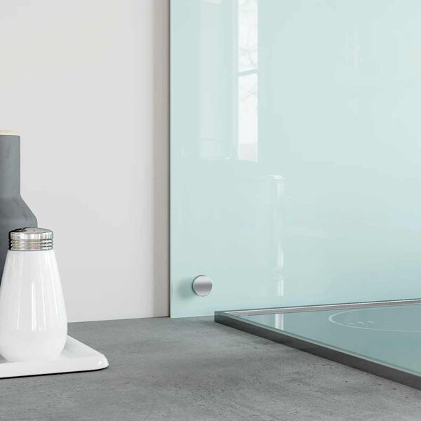 vidaXL Virtuvės sienelė, baltos spalvos, 100x60cm, grūdintas stiklas