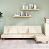 vidaXL Dvivietė sofa-lova su dvejom pagalvėm/pakoja, kreminė, aksomas
