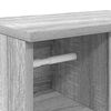 vidaXL Vonios spintelė su ritinėlių laikikliu, pilka, 39x22x90cm