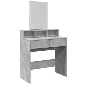 vidaXL Kosmetinis staliukas su veidrodžiu, betono, 80x41x144,5cm