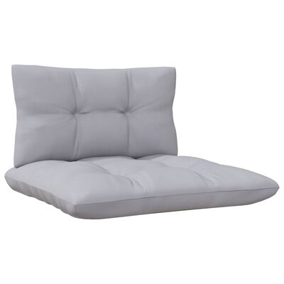 vidaXL Keturvietė sodo sofa su pilkomis pagalvėlėmis, pušies masyvas