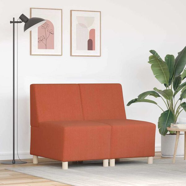 vidaXL Modulinis sofa vienetas be rankų 2 pcs Oranžinė 55 x 74 x 82 cm