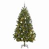 vidaXL Kalėdų eglutė su &scaron;arnyrinėmis &scaron;akomis/LED/žaisliukais, 300cm