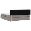 vidaXL Lova su daiktų laikymo vieta ir čiužiniu Taupe 160 x 200 cm