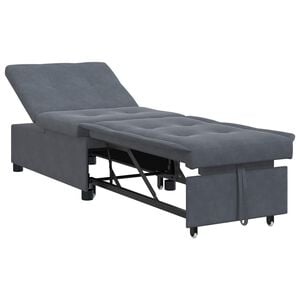 vidaXL Sofa lova Tamsiai pilka 194 x 67 x 82 cm Aksomas