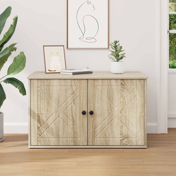 vidaXL Katės namelis Sonoma 85 x 55 x 50,5 cm Apdirbta mediena