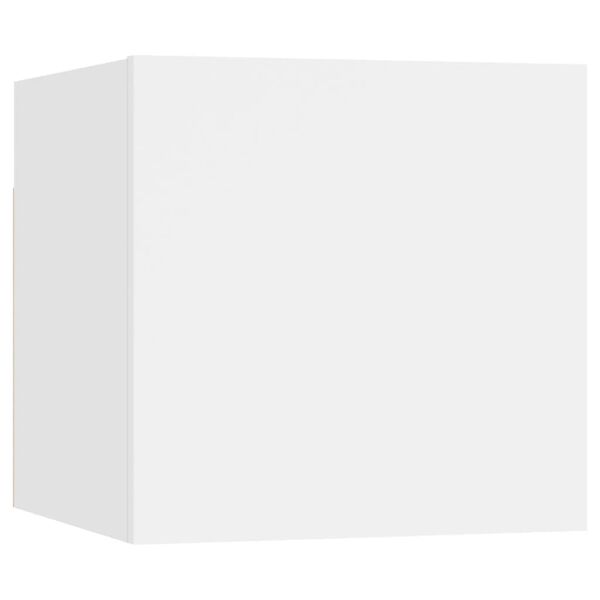vidaXL Sieninės televizoriaus spintelės, 8vnt., baltos, 30,5x30x30cm