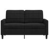 vidaXL Dvivietė sofa, juodos spalvos, 120cm, aksomas