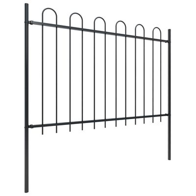 vidaXL Sodo tvora su apvaliais viršugaliais, juoda, 3,4x1,2 m, plienas