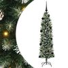 vidaXL Dirbtinis lieknas Kalėdų medis Žalia ir balta 150 cm