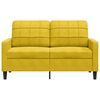 vidaXL Dvivietė sofa, geltonos spalvos, 120cm, aksomas