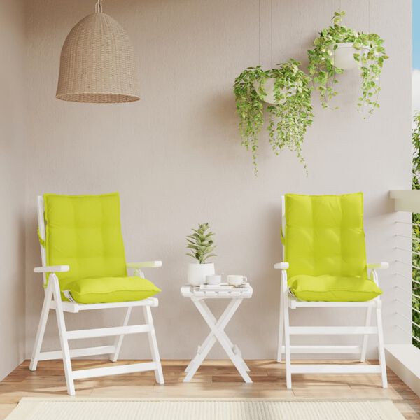 vidaXL Kėdės pagalvėlės, 2vnt., ry&scaron;kiai žalios, oksfordo audinys