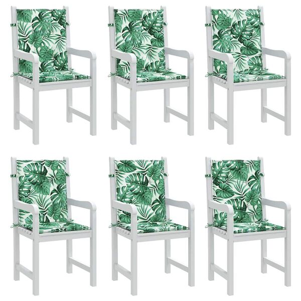 vidaXL Atlo&scaron;o pagalvėlės Lapelis 6 pcs Lapų ra&scaron;tas 100 x 50 x 3 cm