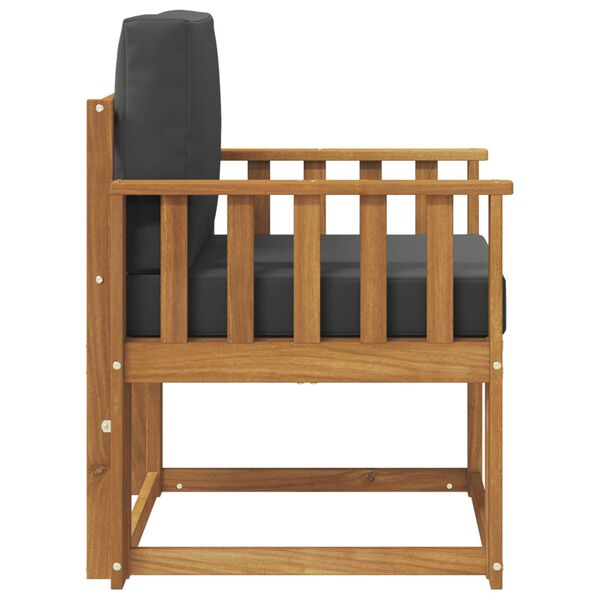 vidaXL Lauko sofa Tvirta akacijos mediena ir poliesteris Natūrali