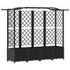 vidaXL Pakeltas lovas su trelėmis ir stogu Juoda 204 x 40 x 138 cm PP