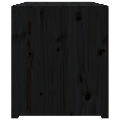 vidaXL Lauko virtuvės spintelė, juoda, 106x55x64cm, pušies masyvas