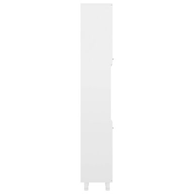 vidaXL Vonios kambario spintelė, balta, 30x30x179cm, MDP, ypač blizgi