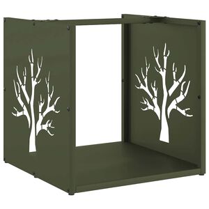 vidaXL Stovas malkoms, 40x40x40 cm, &scaron;altai valcuotas plienas
