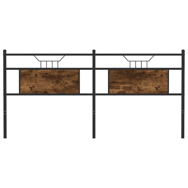 vidaXL Pakaitinis galvūgalis, dūminio ąžuolo spalvos, 180cm, mediena ir plienas