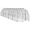 vidaXL Chicken Run 2,5x10x2,25 m cinkuotas plienas