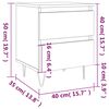 vidaXL Naktinė spintelė, betono pilka, 40x35x50cm, apdirbta mediena