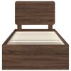 vidaXL Lovos rėmas Rudas ąžuolas 75 x 190 cm Kietos pu&scaron;ies mediena