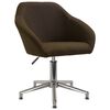 vidaXL Pasukamos valgomojo kėdės, 4vnt., tamsiai rudos, audinys