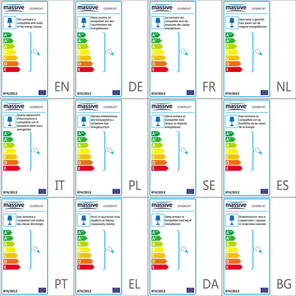 Massive Pastatomas &scaron;viestuvas Utrecht, 11x11x78,5cm, 20W, 019090147