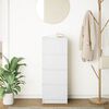 vidaXL &Scaron;oninė spintelė, baltos spalvos, 37,5x35x99cm, apdirbta mediena