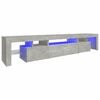 vidaXL TV spintelė su LED ap&scaron;vietimu, betono pilka, 215x36,5x40cm