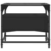 vidaXL Kavos staliukas, juodas, 50x50x45cm, plienas
